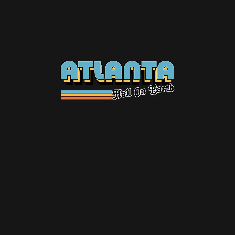 Atlanta, Hell On Earth   Retro Humorous Typography Design Desk Mat