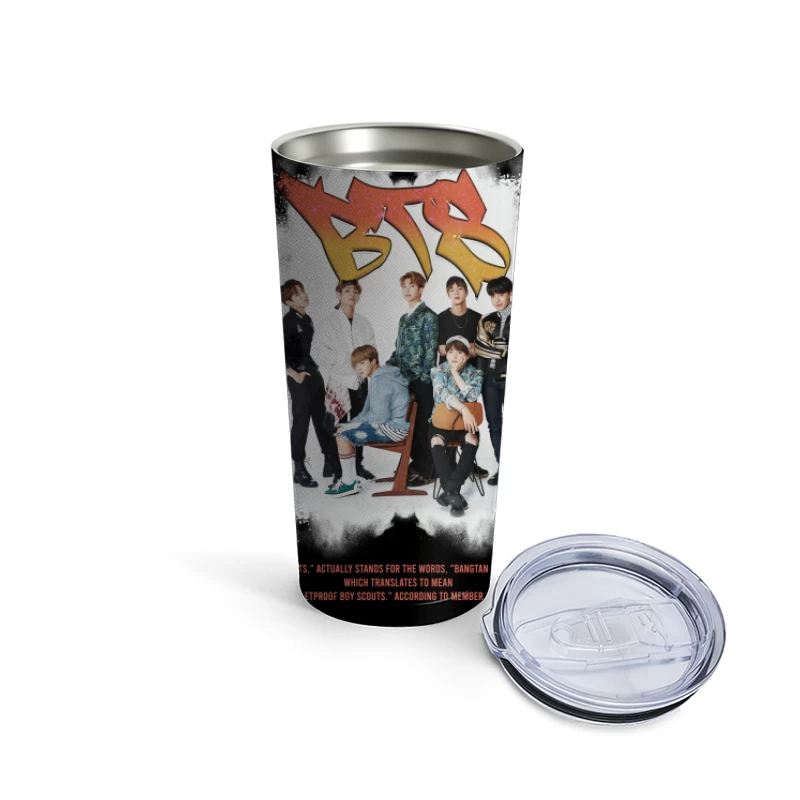 BTS: Popular K-Pop Boy Band from South Korea Travel Mug