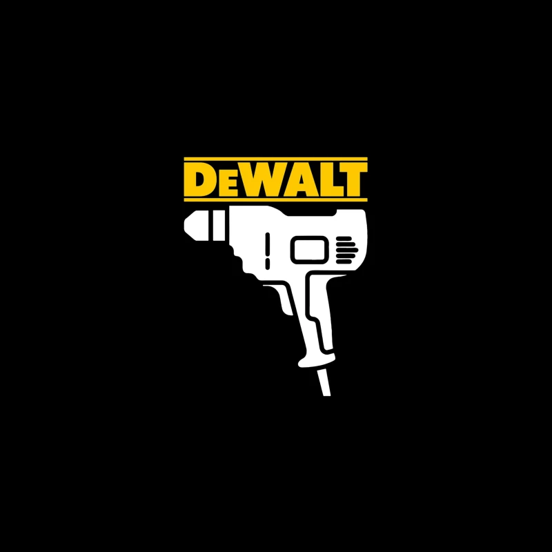 DeWalt Power Tool Drill Silhouette Design Travel Mug