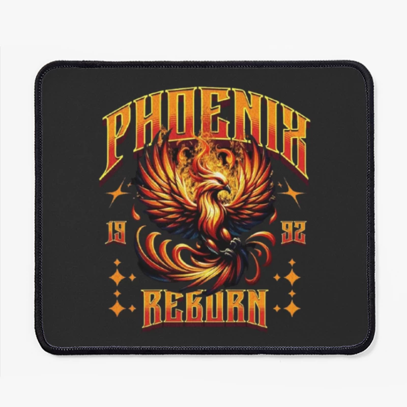 Vintage Phoenix Reborn Fire Bird Mythological Design Mouse Pad