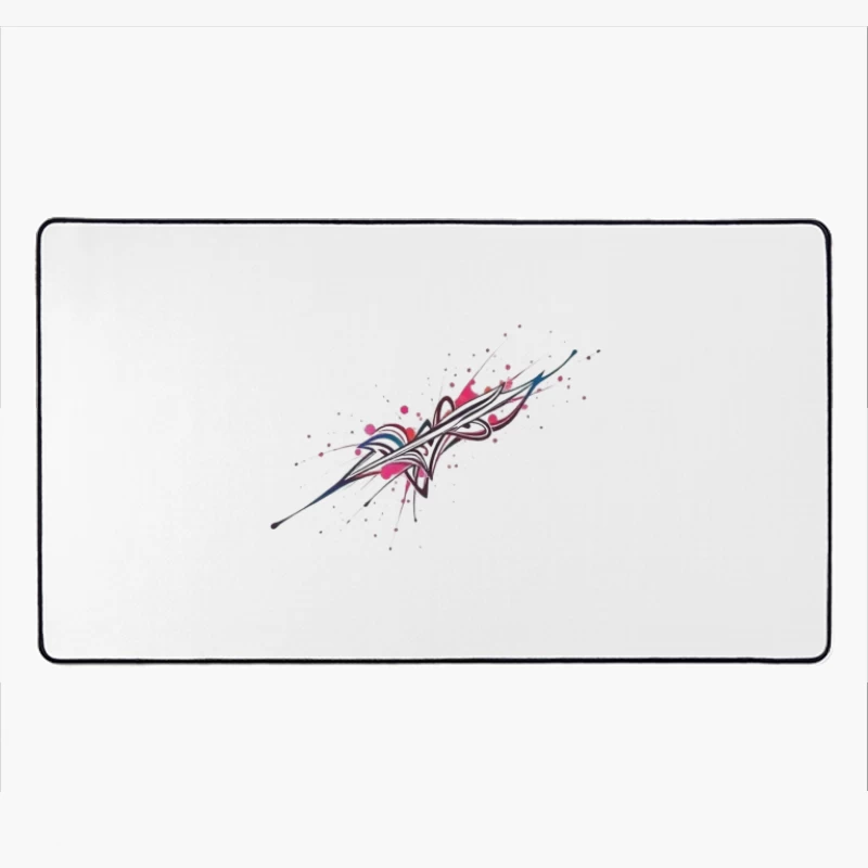 Abstract Colorful Splash Design Desk Mat