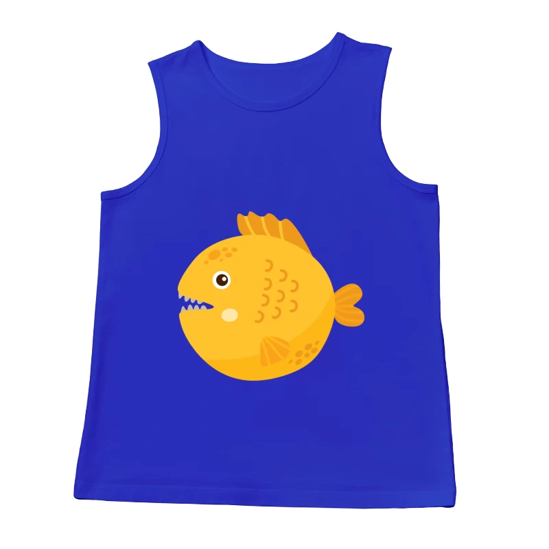 Poisson jaune mignon avec dents pointues Homme Débardeur