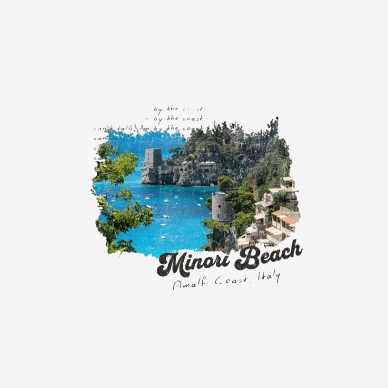 Minori Strand an der Amalfiküste Herren T-Shirt