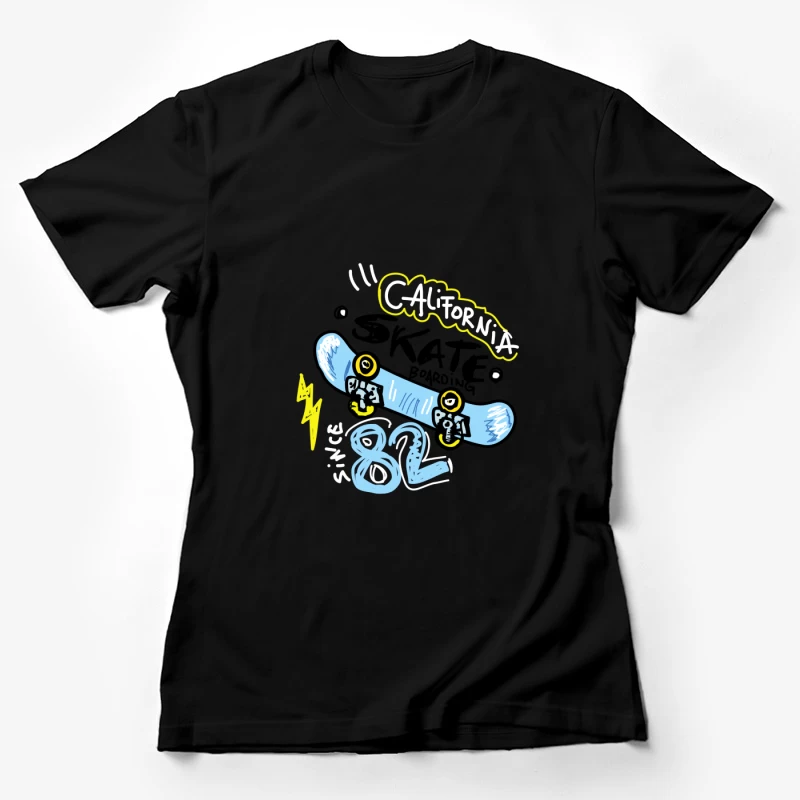 Kalifornisches Skateboard-Design seit 1982 Damen T-Shirt