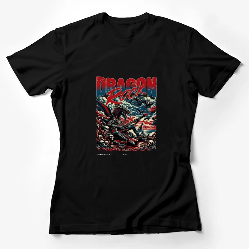 Affiche de concert de rock dragon Femme T-Shirt