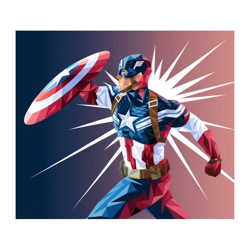 Captain America wielding a shield Tapestry
