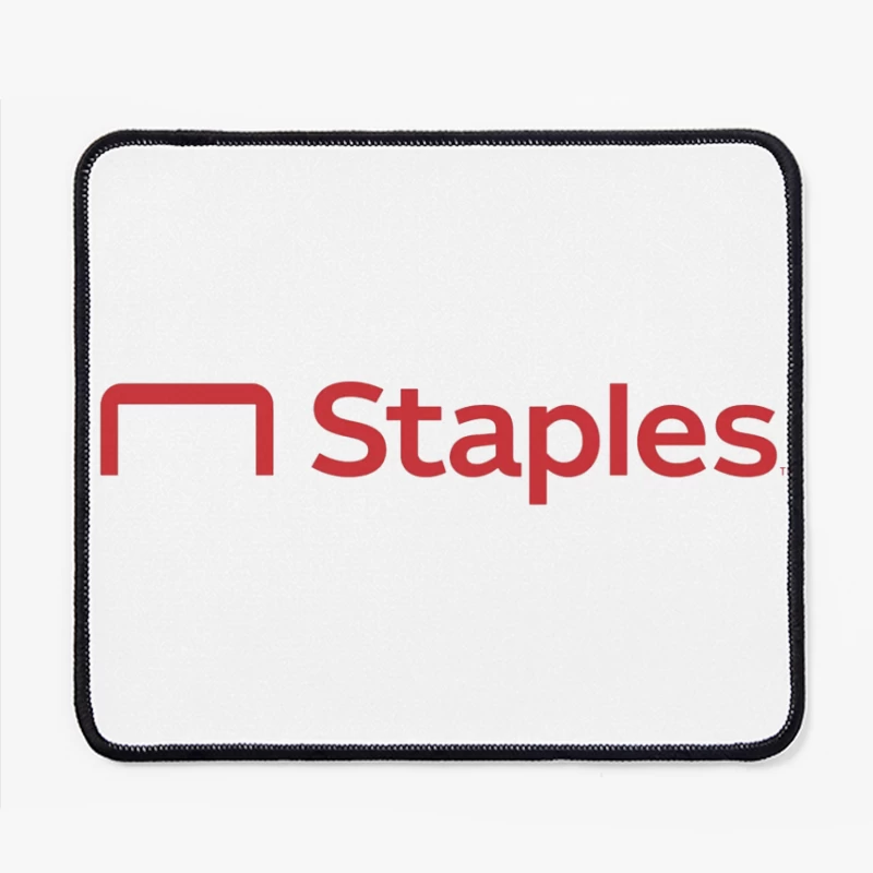 Staples Office Supply Retail Company Logo in Red Mouse Pad