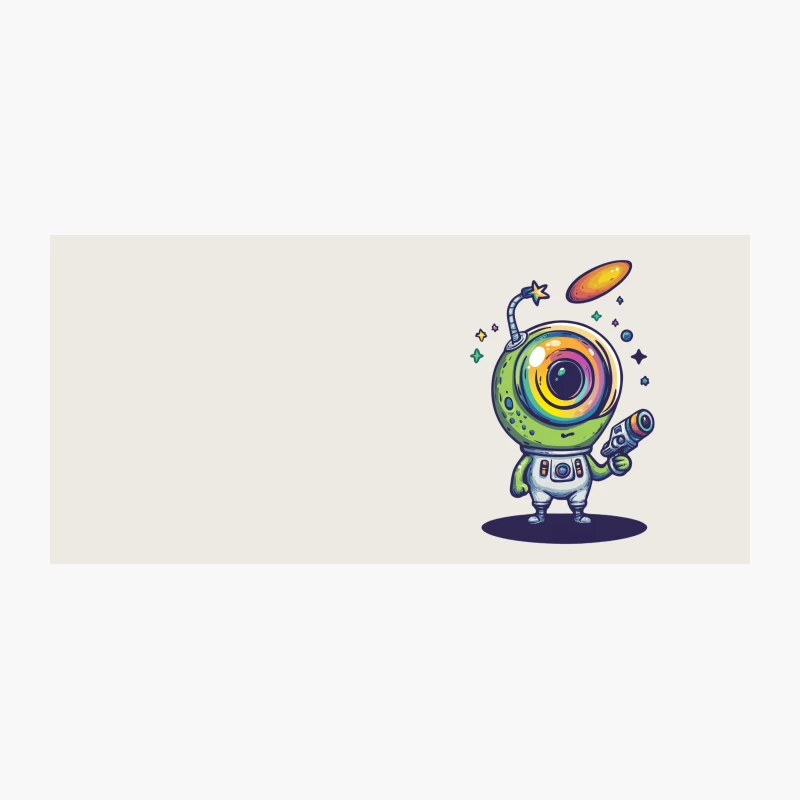 Cute Colorful Cartoon Alien Astronaut in Space Coffee Mug