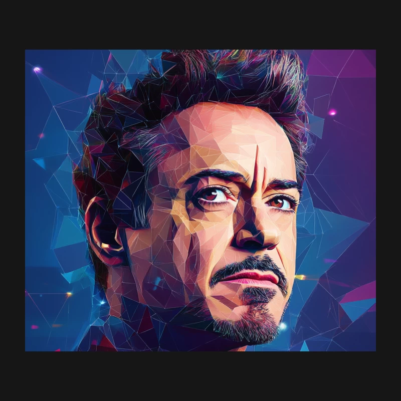 Geometric Portrait: Colorful Modern Pop Culture Illustration Mouse Pad