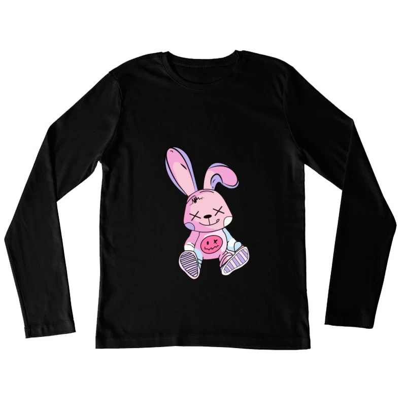 Niedliches Häschen-Spielzeug mit Nähten Damen Langarm T-Shirt