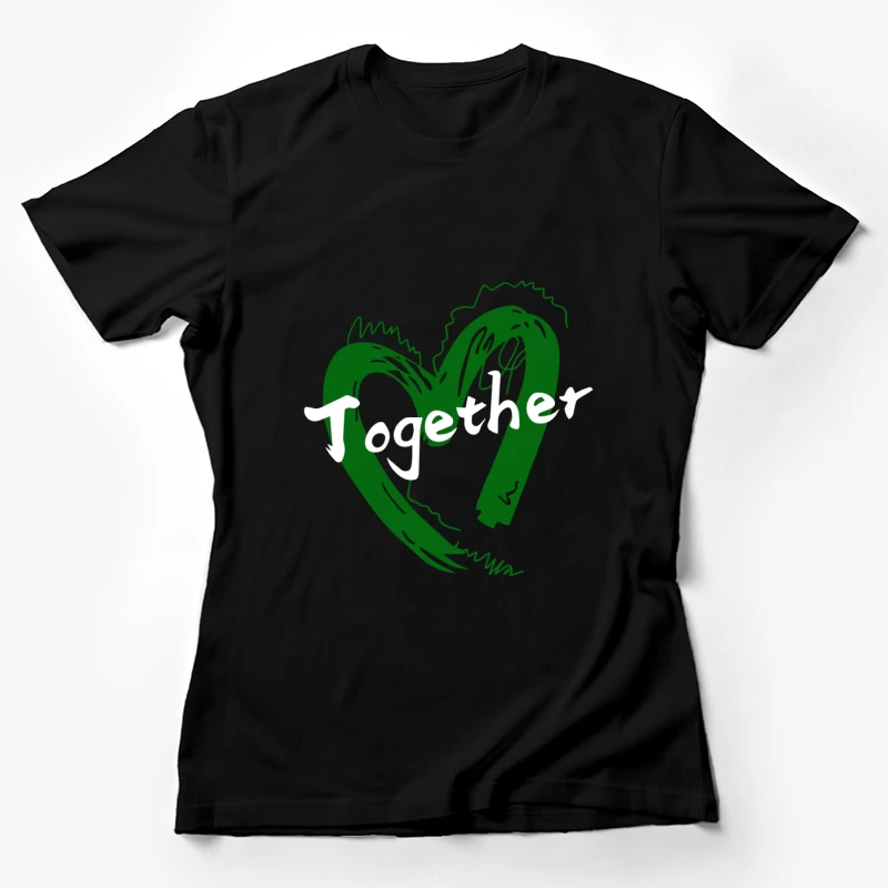 Zusammen Herz Kunst Damen T-Shirt
