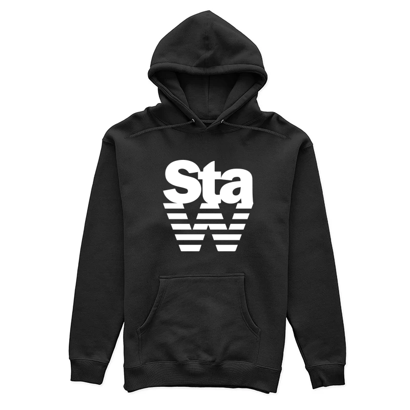 Modernes Logo mit Streifen Damen Pullover Hoodie
