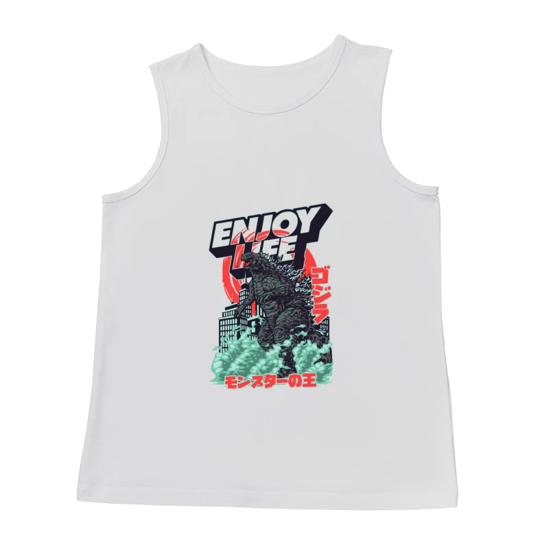 Godzilla Enjoy Life Graphic Male Tank Top