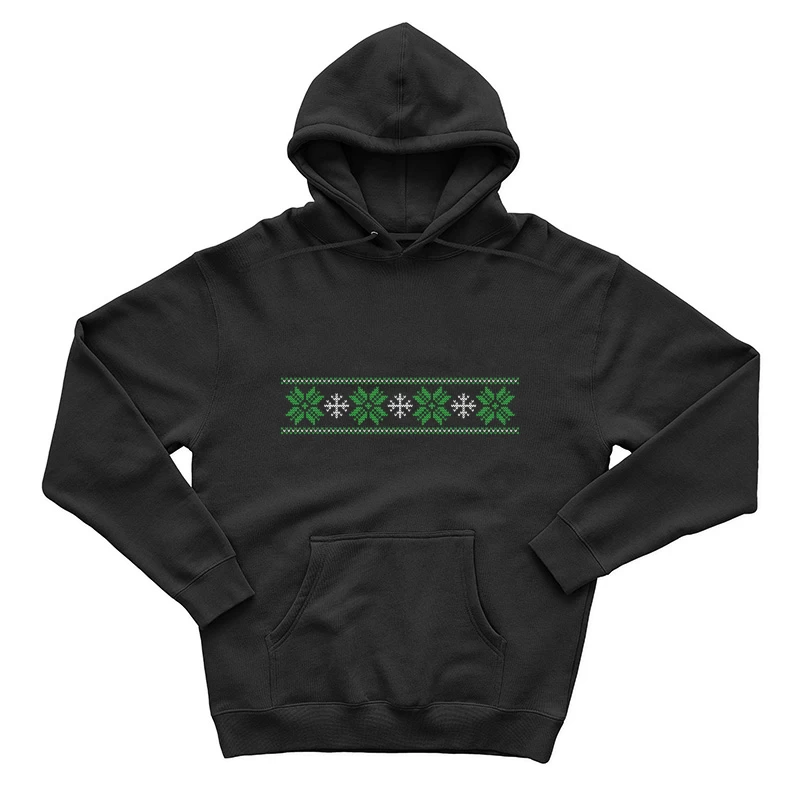 Motif Noël flocon et feuille Homme Sweat à capuche