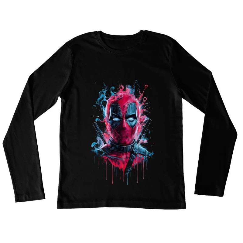 Deadpool Comic Art Illustration Female Long Sleeve T-Shirt