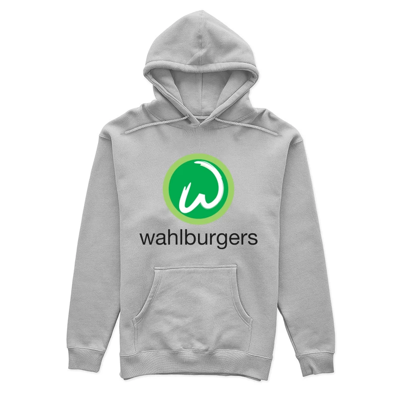 Wahlburgers Restaurant Chain Green Circle Logo Design Female Pullover Hoodie