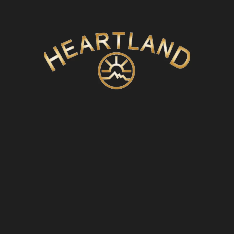 Heartland Hockey Logo with Golden Text and Minimalist Design Male Tank Top