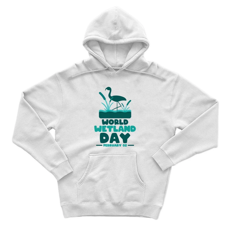 Celebrate World Wetland Day – Vibrant Flamingo Design Male Pullover Hoodie