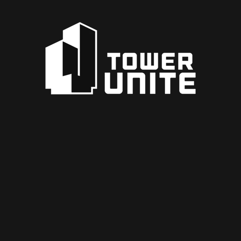 Minimalist Tower Unite Logo Design in Black and White Male Long Sleeve T-Shirt