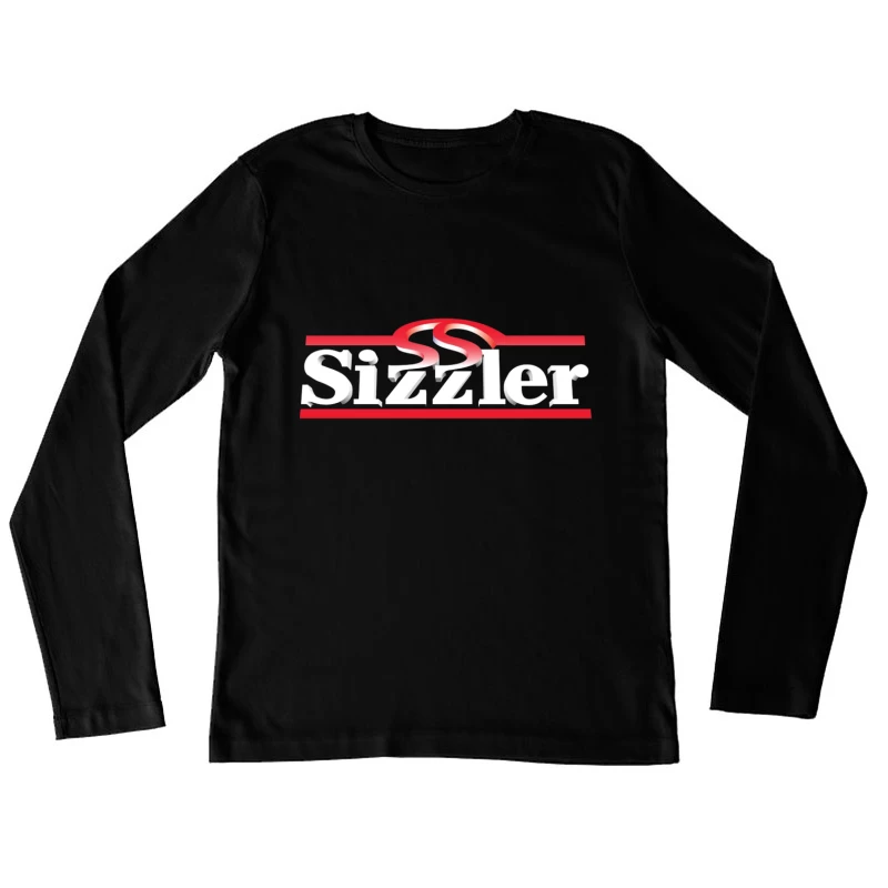 Sizzler Restaurant Chain Logo Design in Red and White Female Long Sleeve T-Shirt