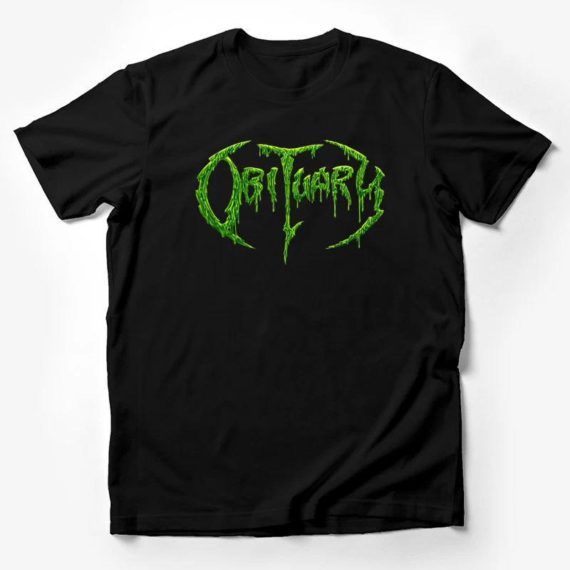 Obituary Green Logo Male T-Shirt