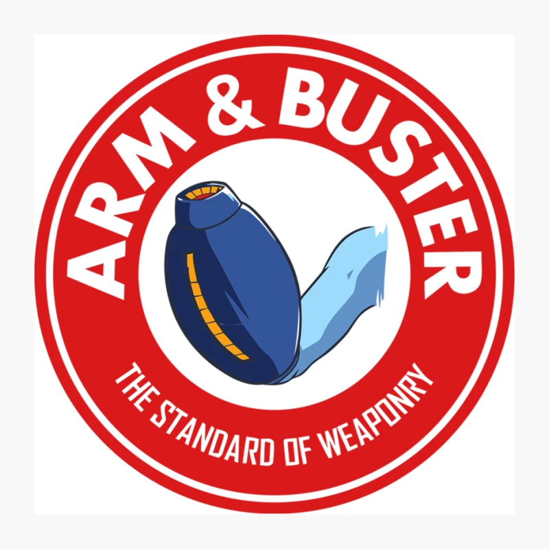 Arm and Buster: Humorous Military Parody Logo Pin