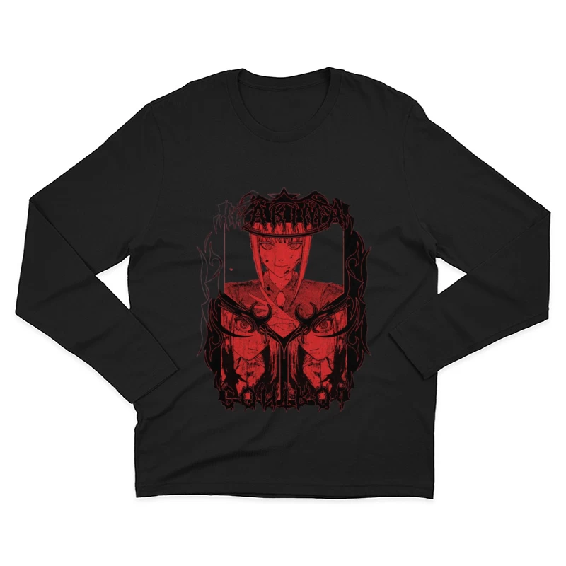 Akuma Anime Design Herren Langarm T-Shirt