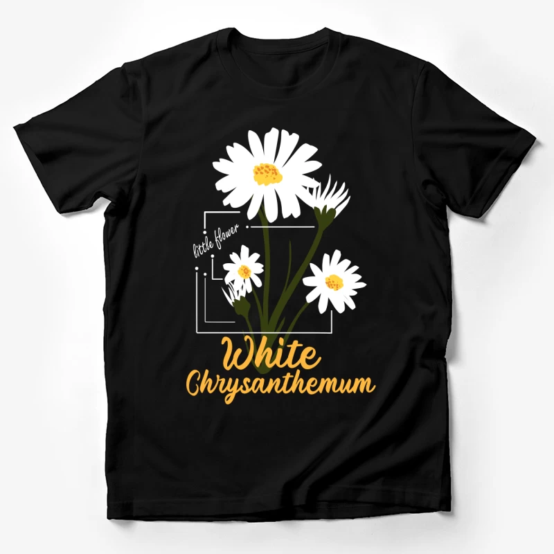 Weiße Chrysantheme Design Herren T-Shirt