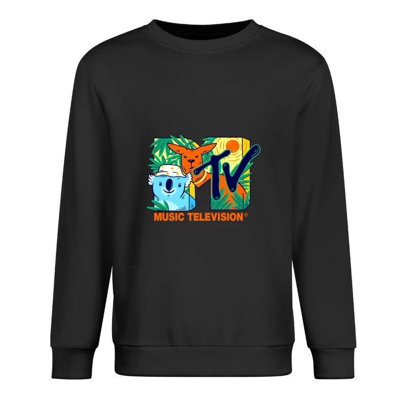 Australisches MTV-Logo mit Koala und Känguru Herren Pullover Sweatshirt