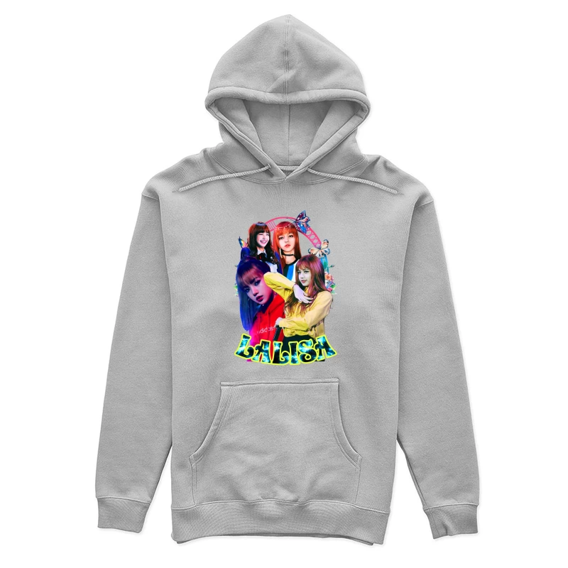 Collage of a K-Pop Female Artist Female Pullover Hoodie