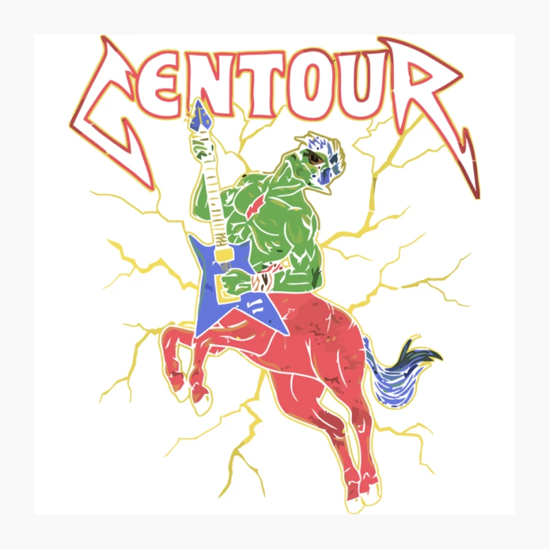 Electric Centaur: Mythical Rock Guitarist Pin