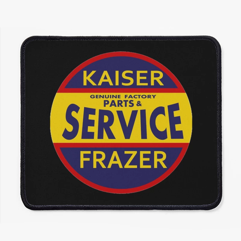 Vintage Kaiser Frazer Automotive Service and Parts Dealership Sign Mouse Pad