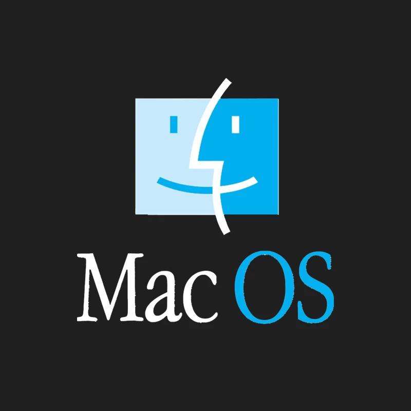 MacOS Operating System Logo in Blue and White Male Tank Top