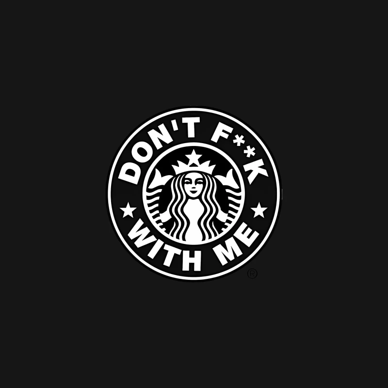 Sarcastic Starbucks Logo Parody with Humorous Message Desk Mat