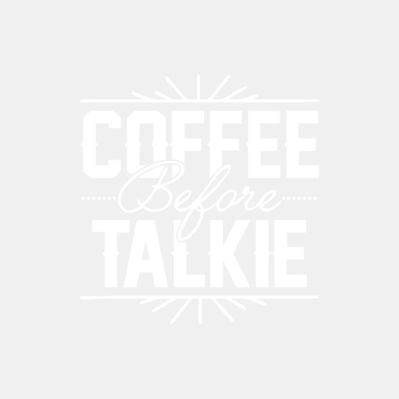 Coffee Before Talkie funny Male Tank Top