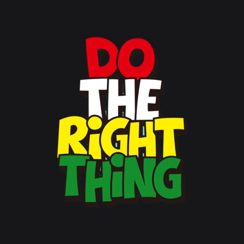 Do The Right Thing Slogan Design Damen Pullover Hoodie