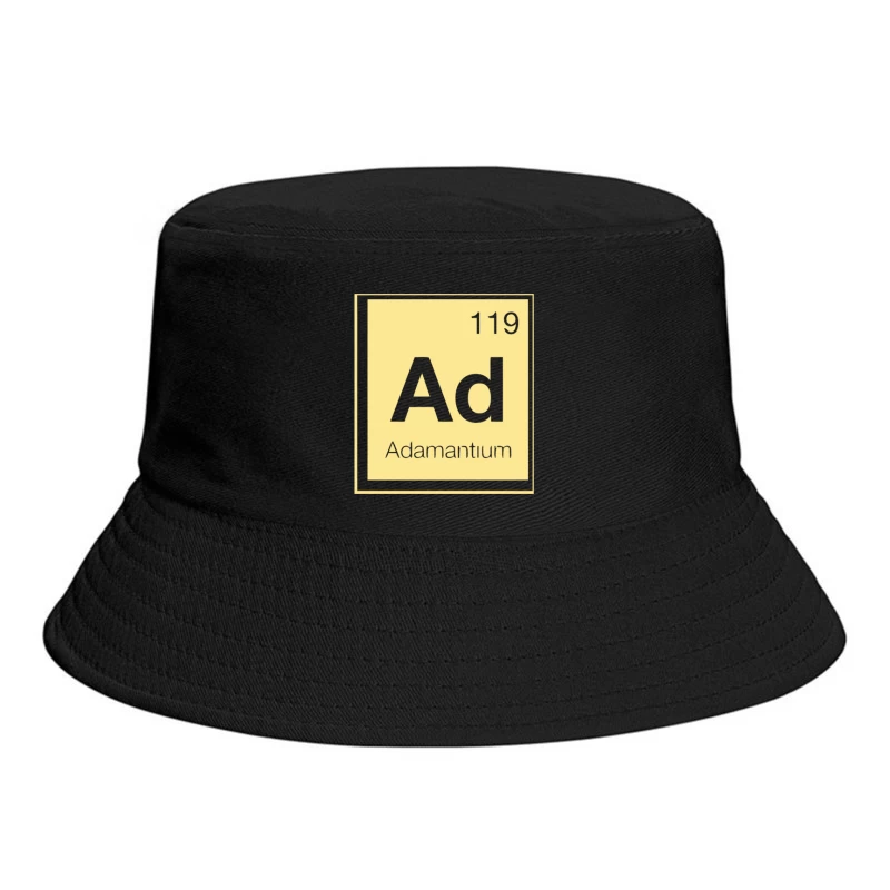 Fictional Chemical Element: Adamantium in Periodic Table Style Bucket Hat