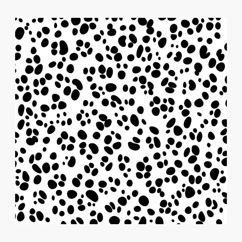 Dalmatian-Inspired Black and White Spotted Pattern Throw Pillow