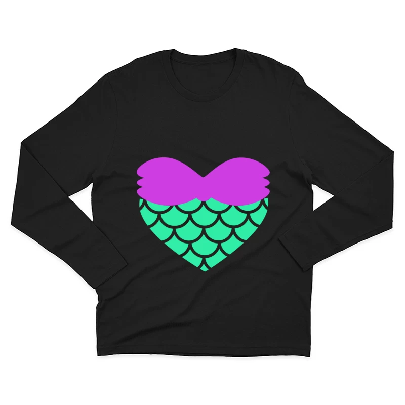 Cœur de sirène coloré Homme Manches Longues T-Shirt
