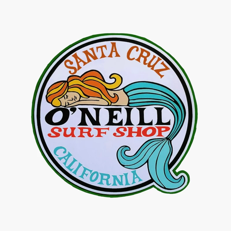 Vintage O'Neill Surf Shop Logo from Santa Cruz, California Cotton Tote Bag