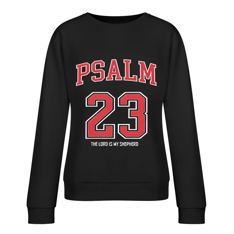 Psalm 23 Design mit Bibelzitat Damen Pullover Sweatshirt