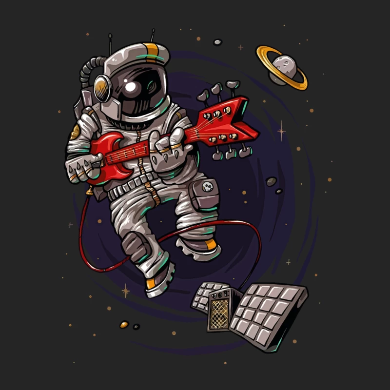 Astronaut Rocker in Space Male Pullover Sweatshirt