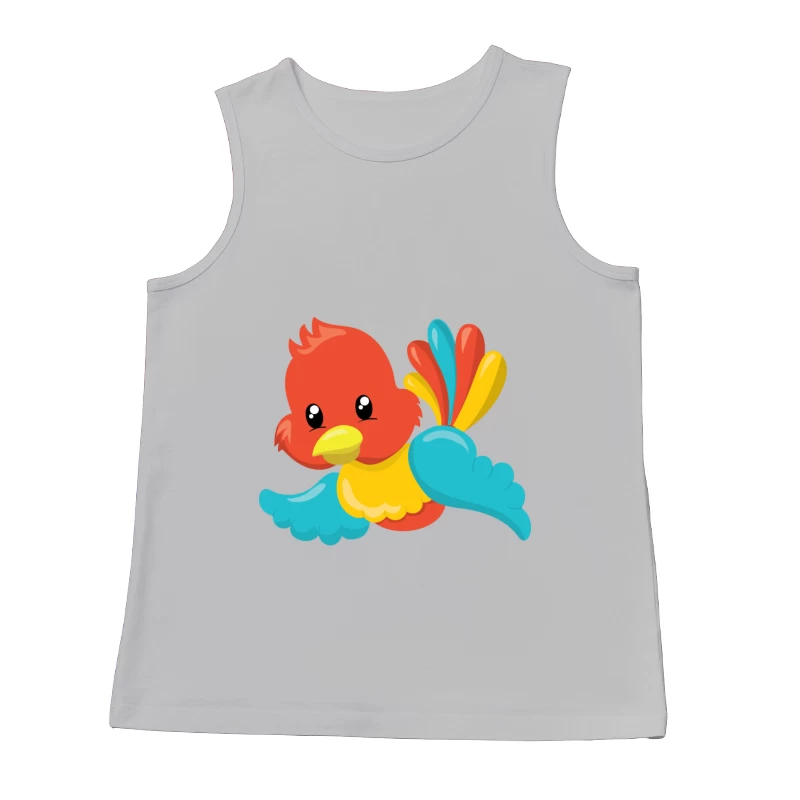 Oiseau dessin animé coloré Homme Débardeur