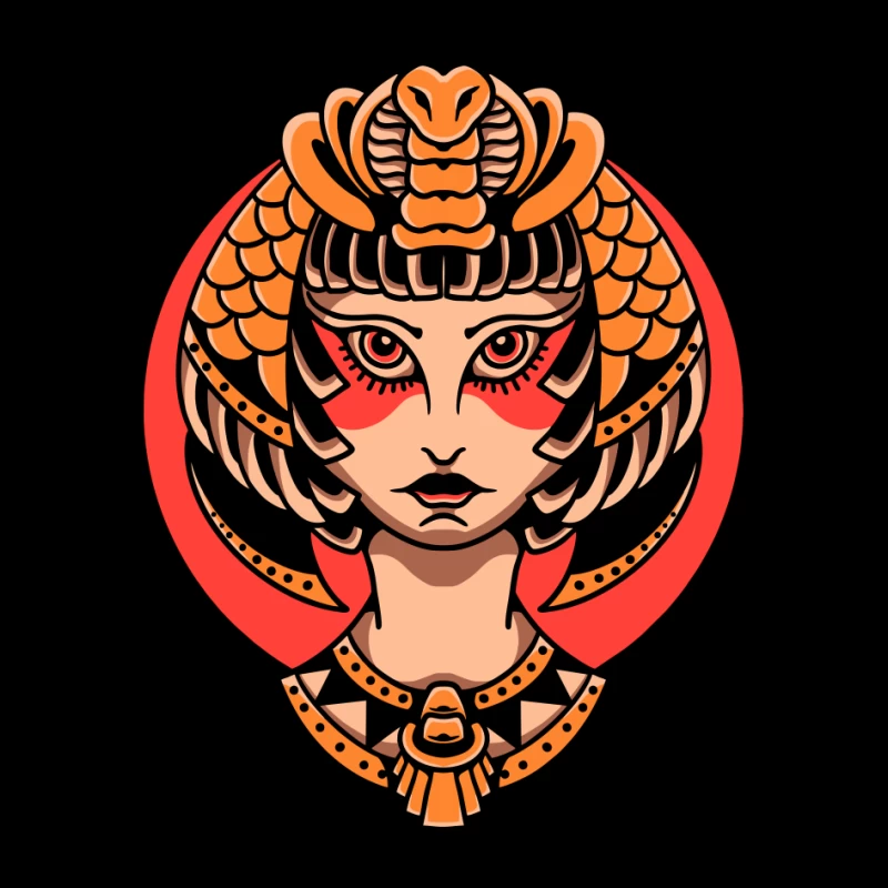 Fantasy Woman Illustration Pin