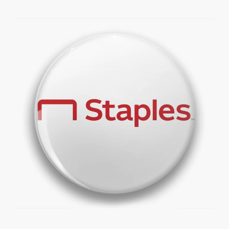 Staples Office Supply Retail Company Logo in Red Pin