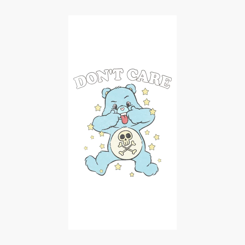 Don_t Care Bear   Existentialist Lowbrow Design iPhone Case