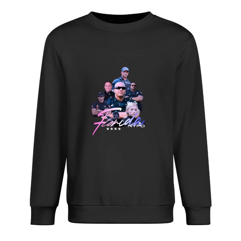 Gruppe von Polizisten mit Schriftzug Herren Pullover Sweatshirt