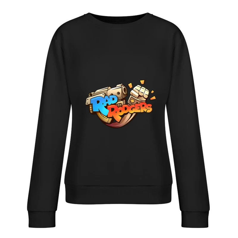 Rad Rodgers Logo mit Pistole und Faust Damen Pullover Sweatshirt