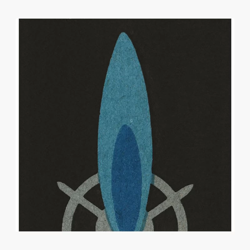 Czechoslovakian Matchbox Rocketship Inspired Abstract Artwork Throw Pillow