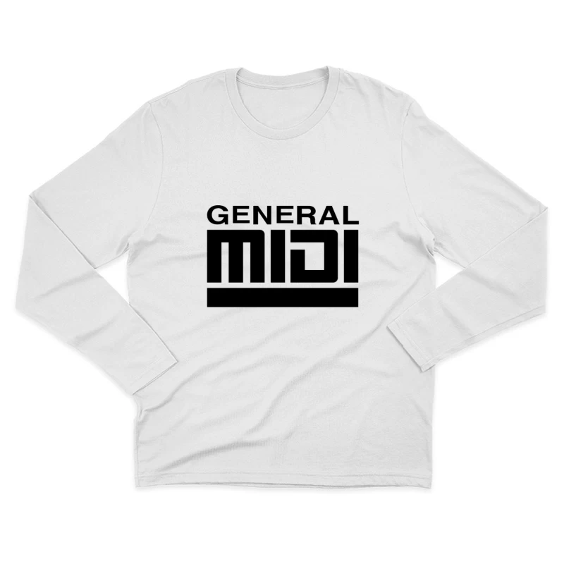 General MIDI Digital Audio Technology Logo Male Long Sleeve T-Shirt